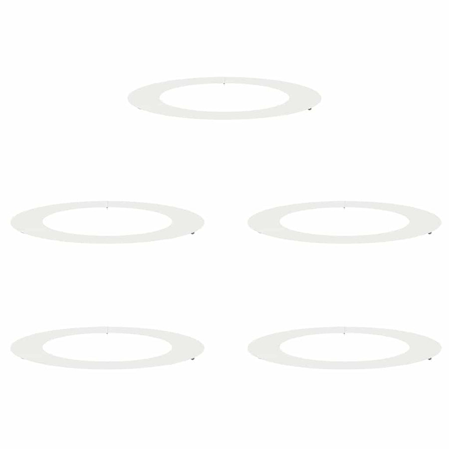 geschikt voor platte boomringen 5 pcs Wit Ø60 / 90 cm Staal