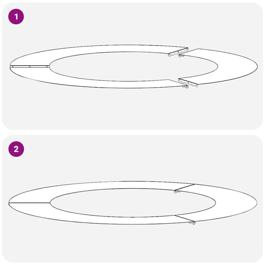 geschikt voor platte boomring Zilver Ø60 / 90 cm