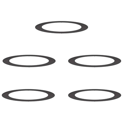 Platterring 5 stuks Zwart Ø90/120 cm Staal