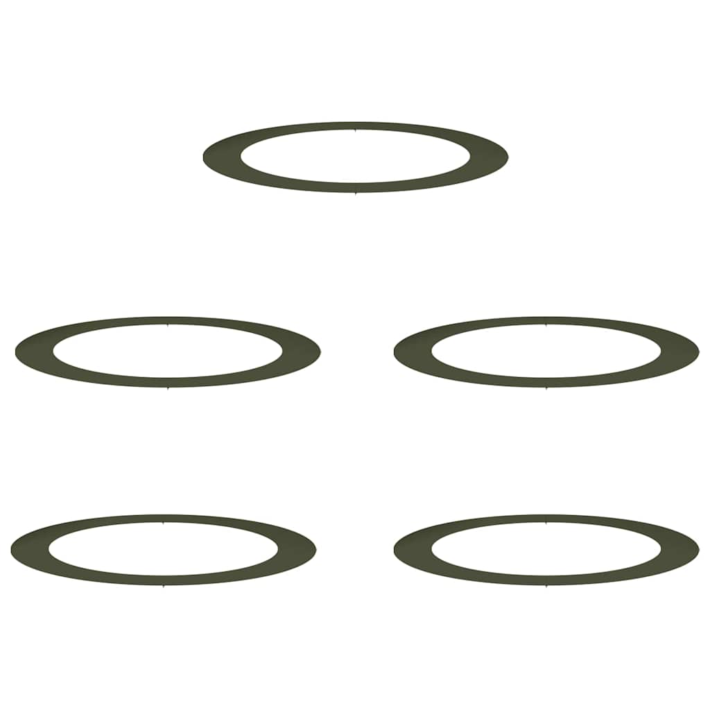 geschikt voor platte boomringen 5 pcs Olijfgroen Ø90 / 120 cm