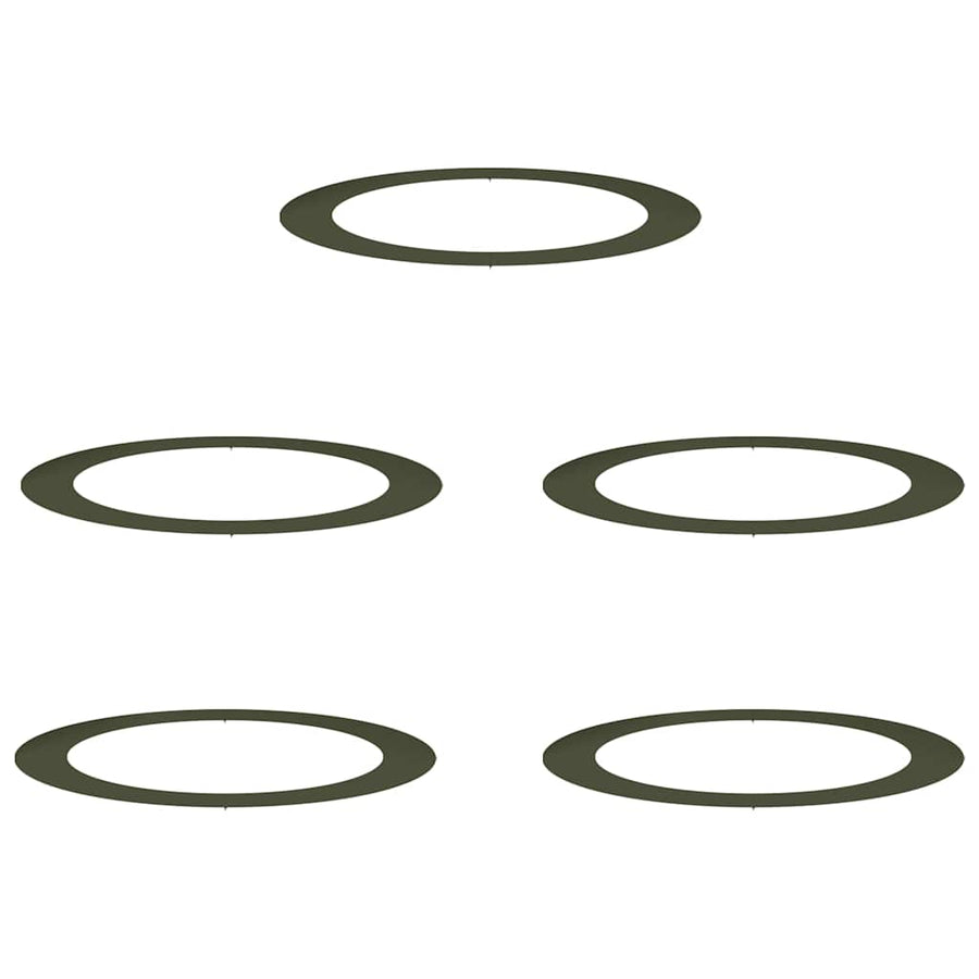 geschikt voor platte boomringen 5 pcs Olijfgroen Ø90 / 120 cm