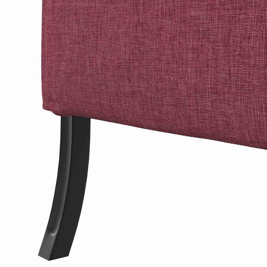 Hoge Rug Bank 109 X 56 X 121 Cm Stof Wijnrood