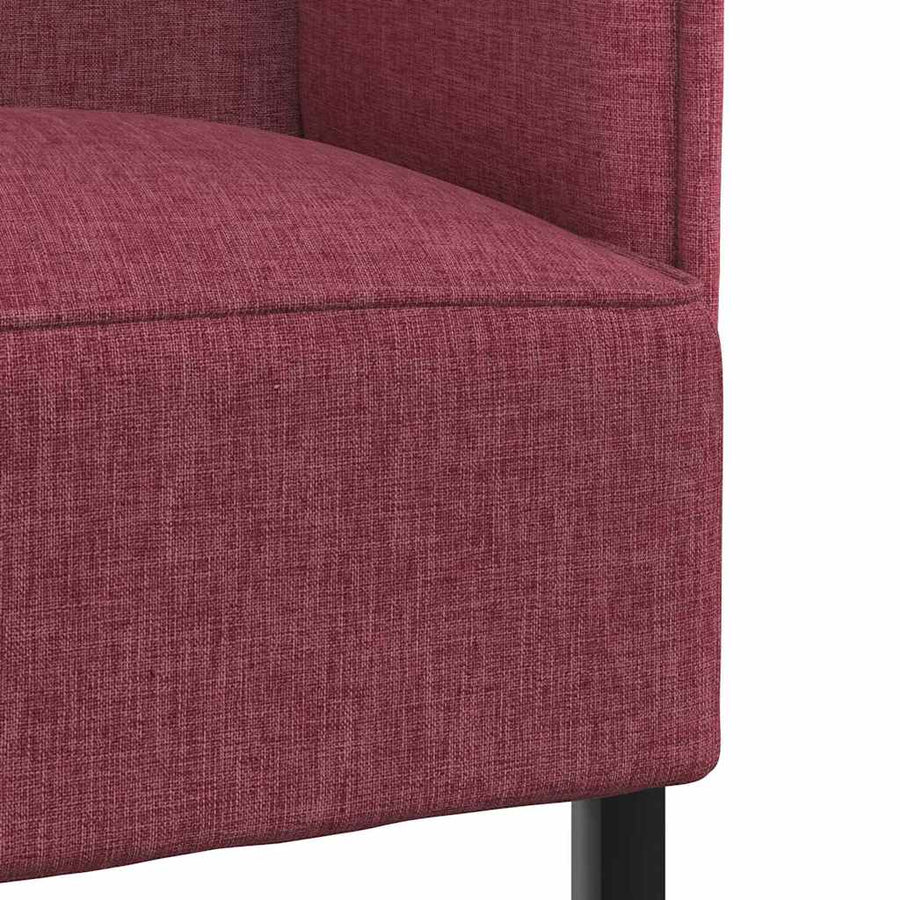 Hoge Rug Bank 109 X 56 X 121 Cm Stof Wijnrood