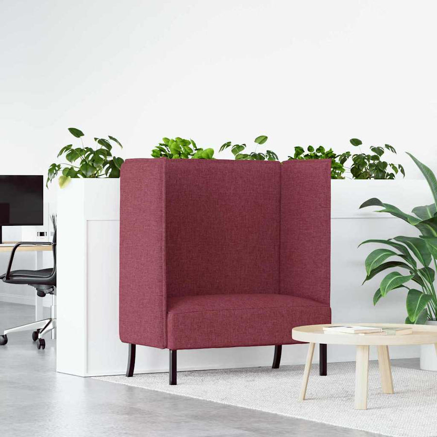 Hoge Rug Bank 109 X 56 X 121 Cm Stof Wijnrood