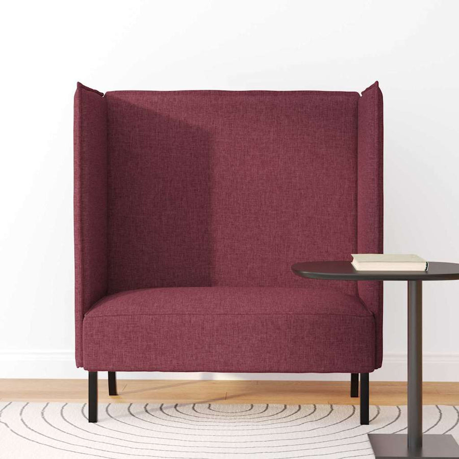 Hoge Rug Bank 109 X 56 X 121 Cm Stof Wijnrood