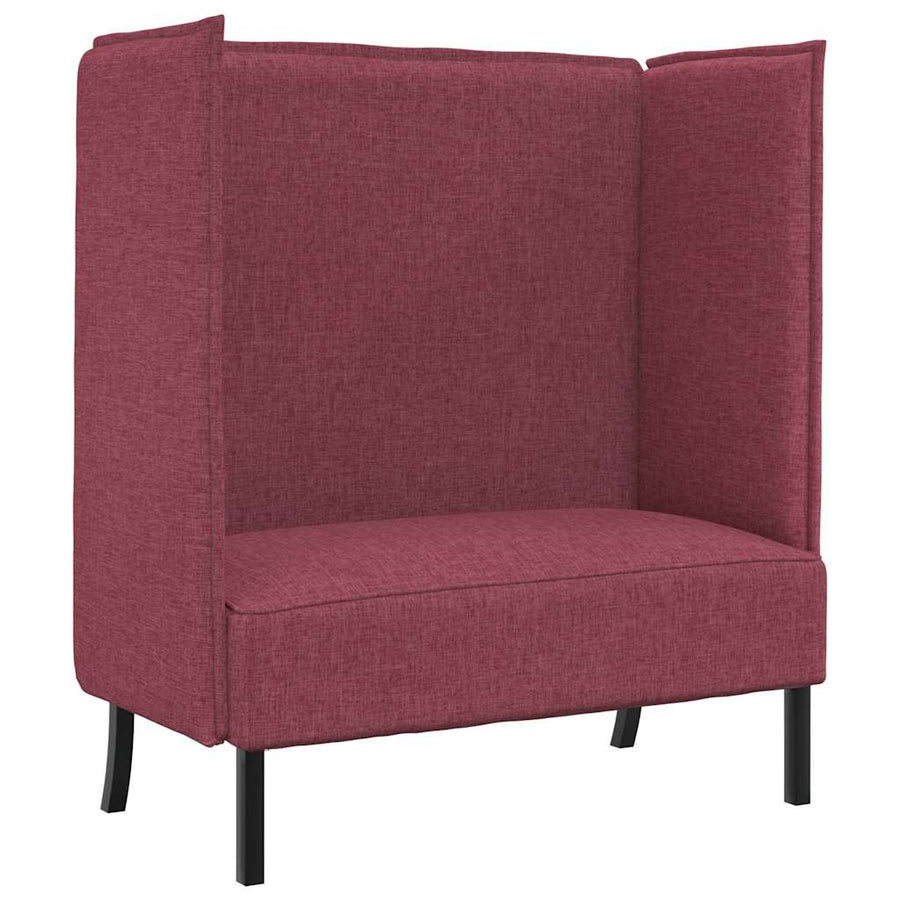 Hoge Rug Bank 109 X 56 X 121 Cm Stof Wijnrood