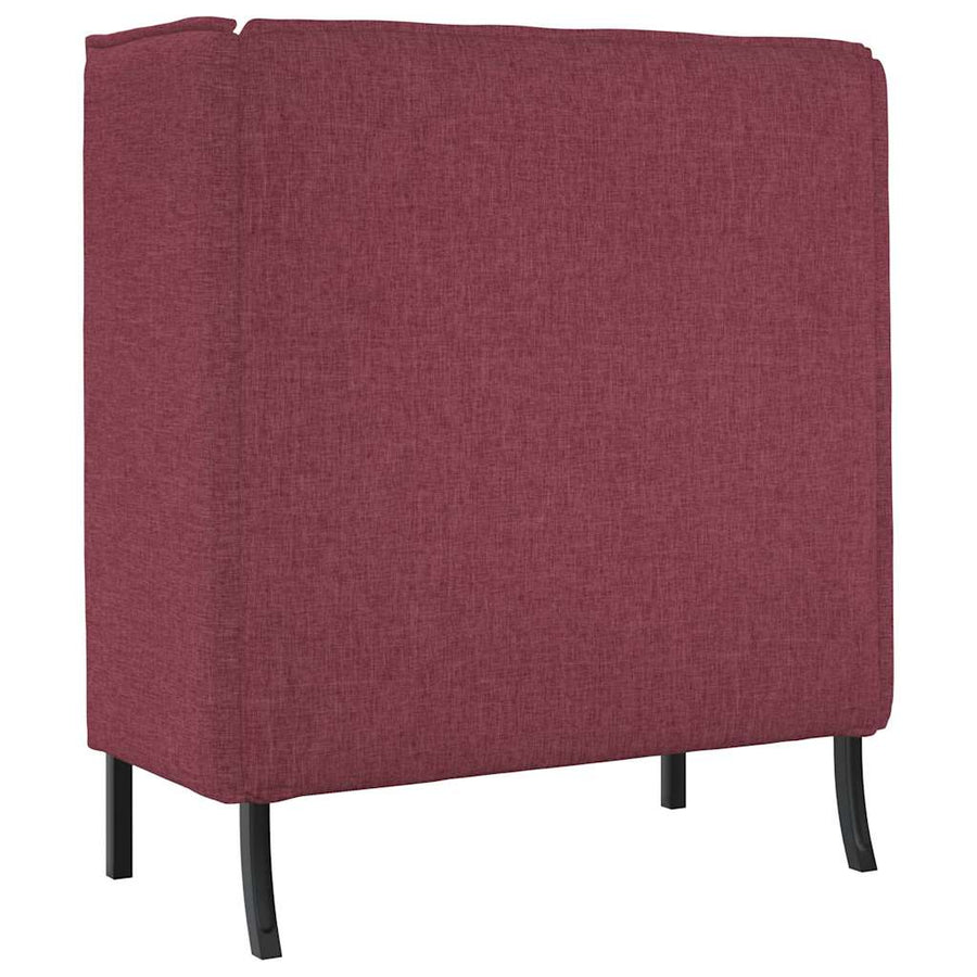 Hoge Rug Bank 109 X 56 X 121 Cm Stof Wijnrood