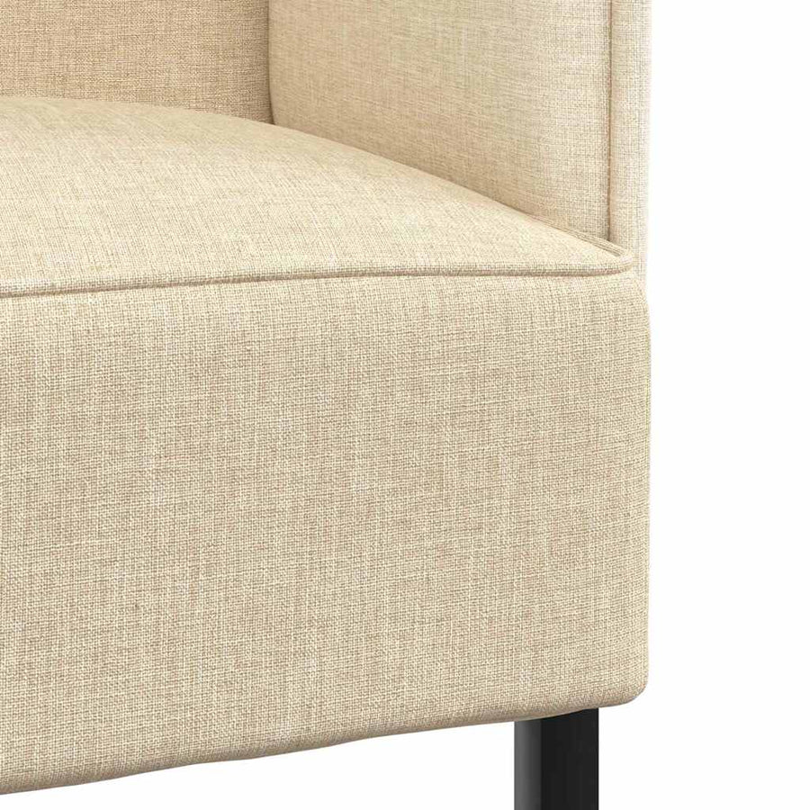 Hoge Rug Bank 101cm Crème Stof