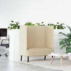 Bank 101 cm zitbreedte crème stof