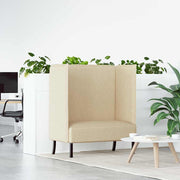 Bank 101 cm zitbreedte crème stof