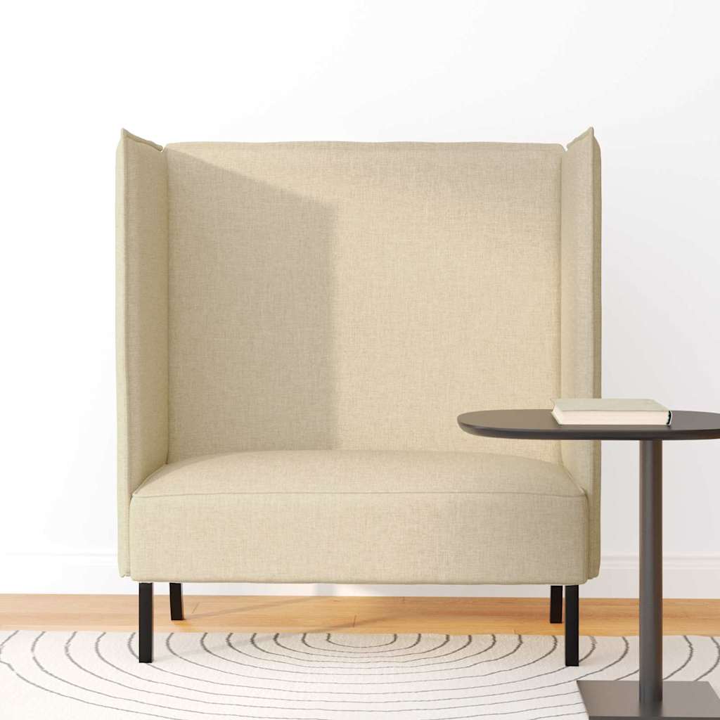 Hoge Rug Bank 101cm Crème Stof
