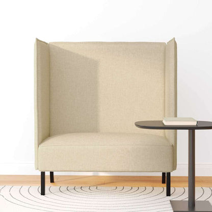 Hoge Rug Bank 101cm Crème Stof