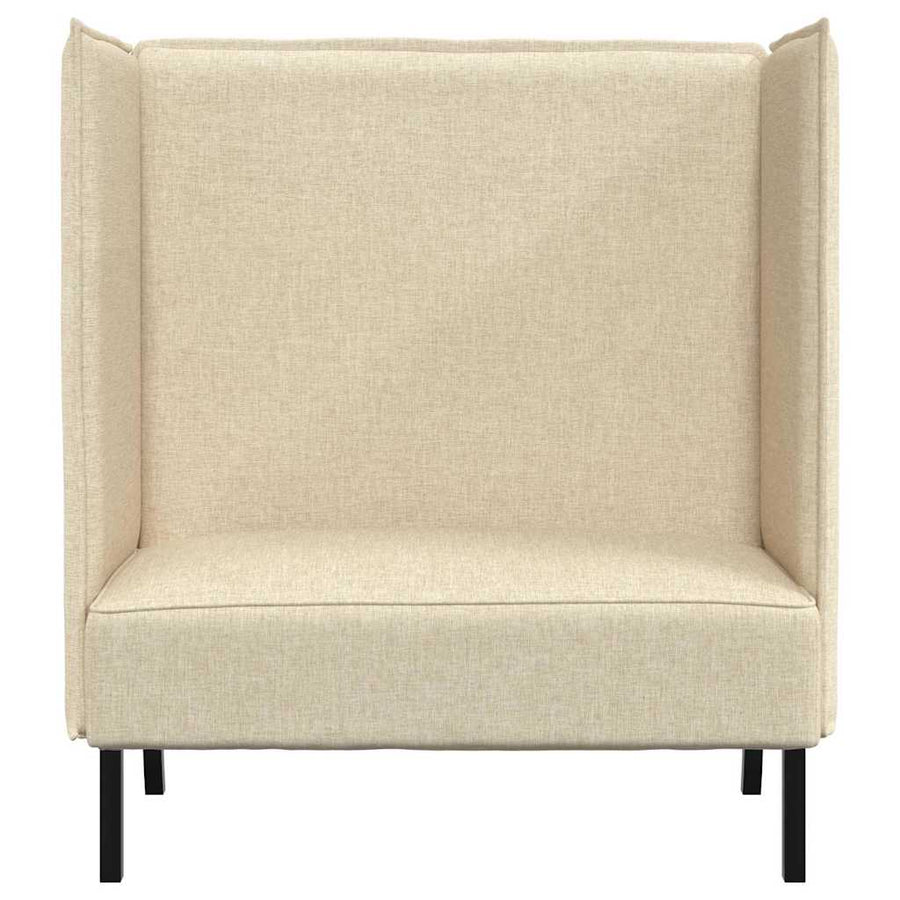 Hoge Rug Bank 101cm Crème Stof