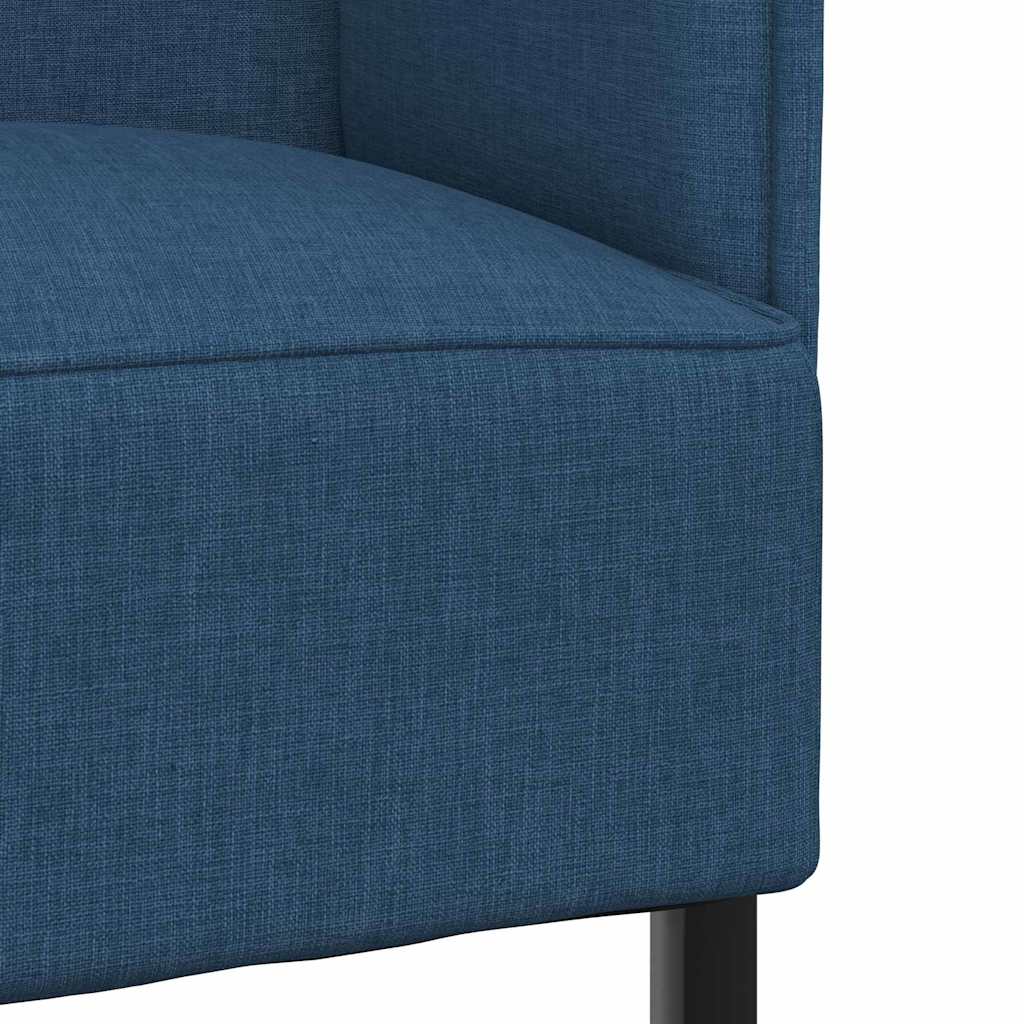 Hoge Rug Bank Blauw 109 X 56 X 121 Cm Stof