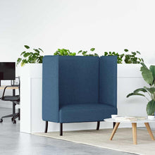 Hoge Rug Bank Blauw 109 X 56 X 121 Cm Stof