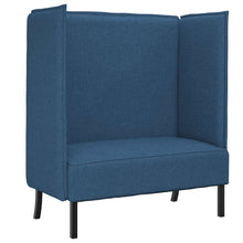 Hoge Rug Bank Blauw 109 X 56 X 121 Cm Stof