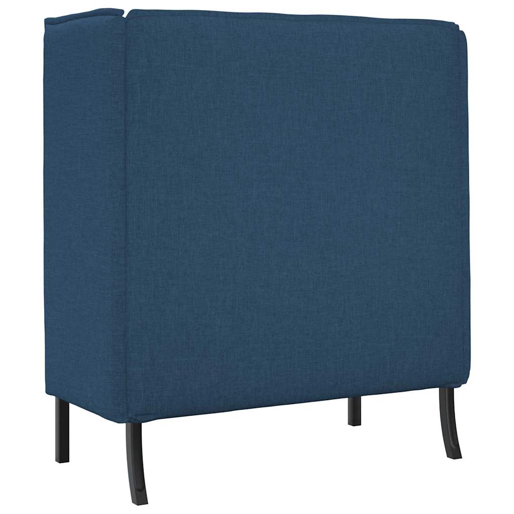 Hoge Rug Bank Blauw 109 X 56 X 121 Cm Stof