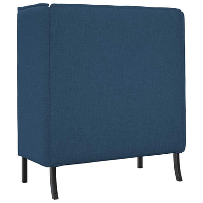 Hoge Rug Bank Blauw 109 X 56 X 121 Cm Stof