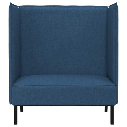 Hoge Rug Bank Blauw 109 X 56 X 121 Cm Stof