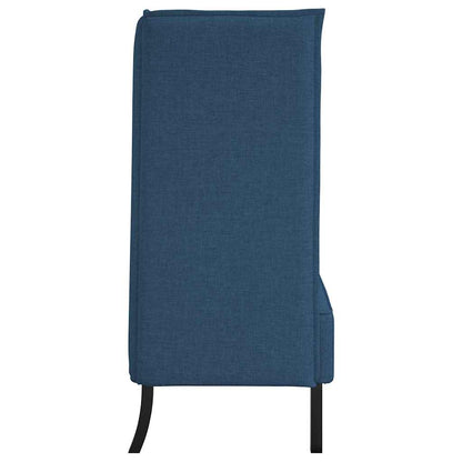 Hoge Rug Bank Blauw 109 X 56 X 121 Cm Stof