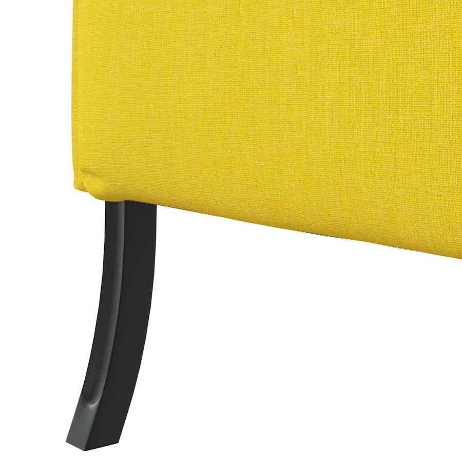 Hoge Rug Bank 101cm Lichtgeel Stof