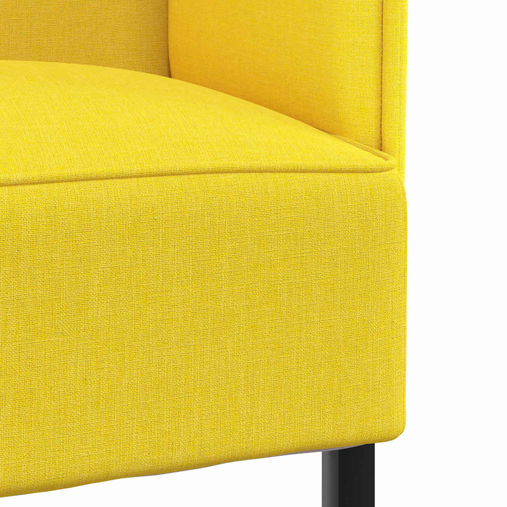 Hoge Rug Bank 101cm Lichtgeel Stof