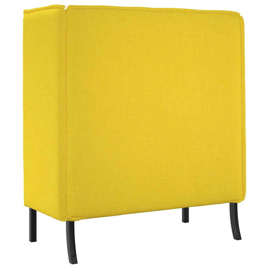 Hoge Rug Bank 101cm Lichtgeel Stof