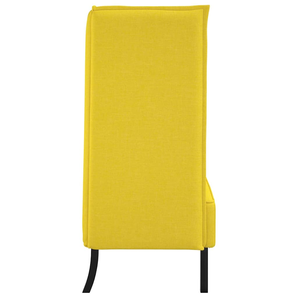 Hoge Rug Bank 101cm Lichtgeel Stof