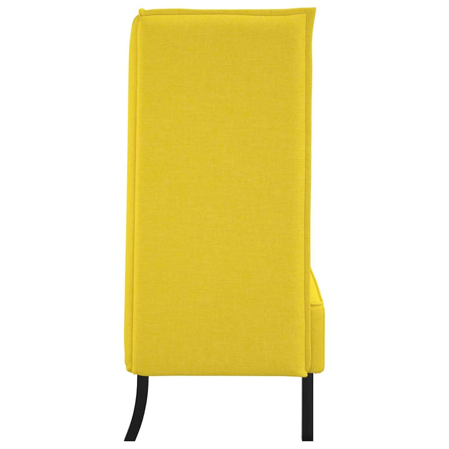 Hoge Rug Bank 101cm Lichtgeel Stof