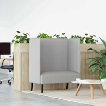 Hoge Rug Bank 101Cm Stof Wolken grijs