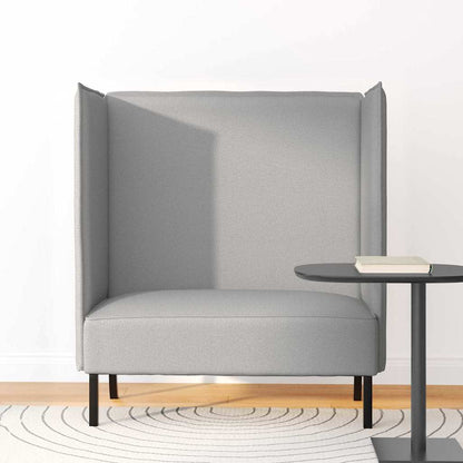 Hoge Rug Bank 101Cm Stof Wolken grijs