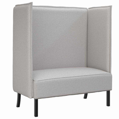 Hoge Rug Bank 101Cm Stof Wolken grijs