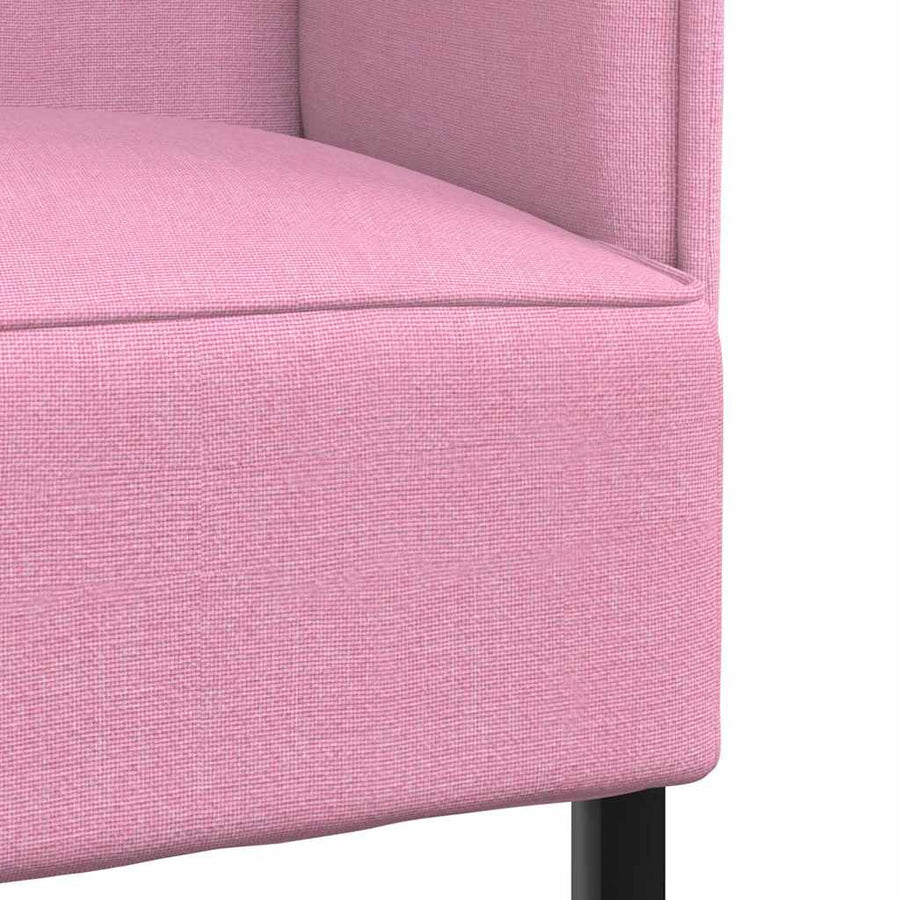 Hoge Rug Bank 101Cm Stof Roze