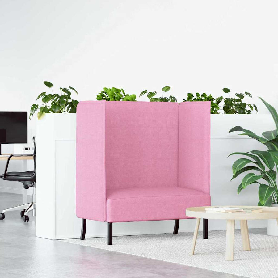Hoge Rug Bank 101Cm Stof Roze