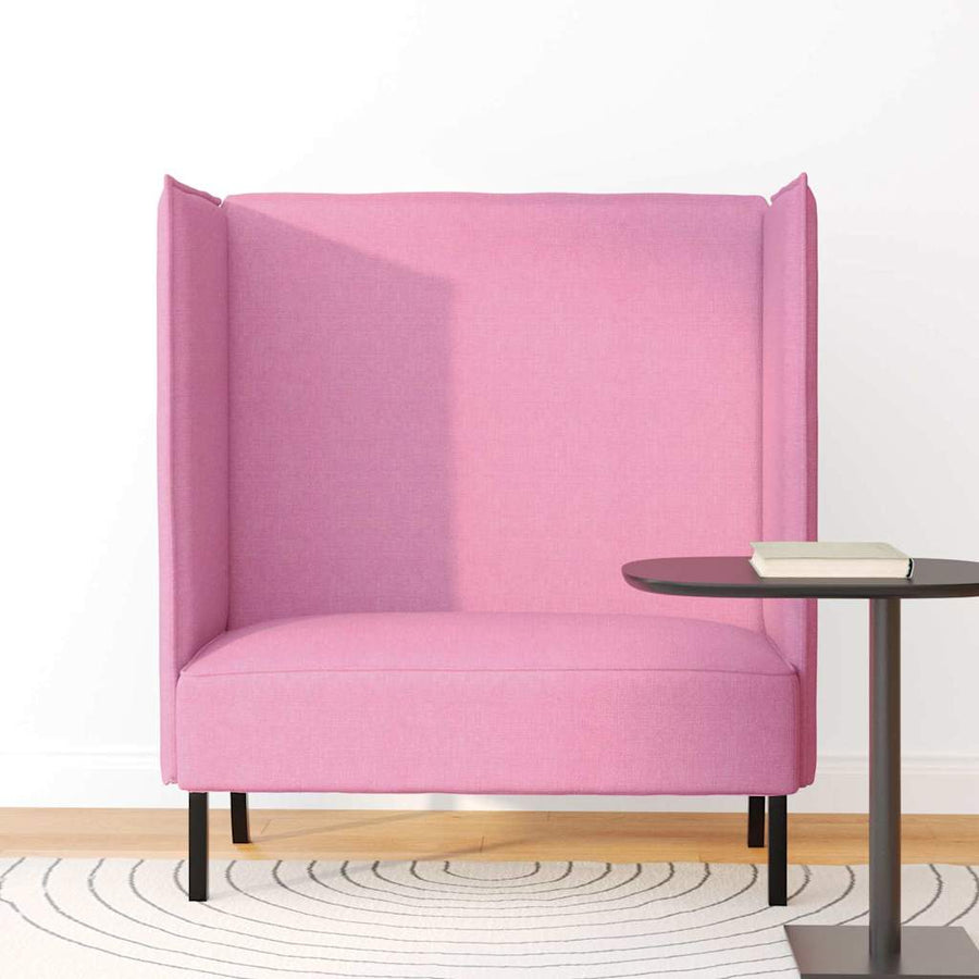 Hoge Rug Bank 101Cm Stof Roze