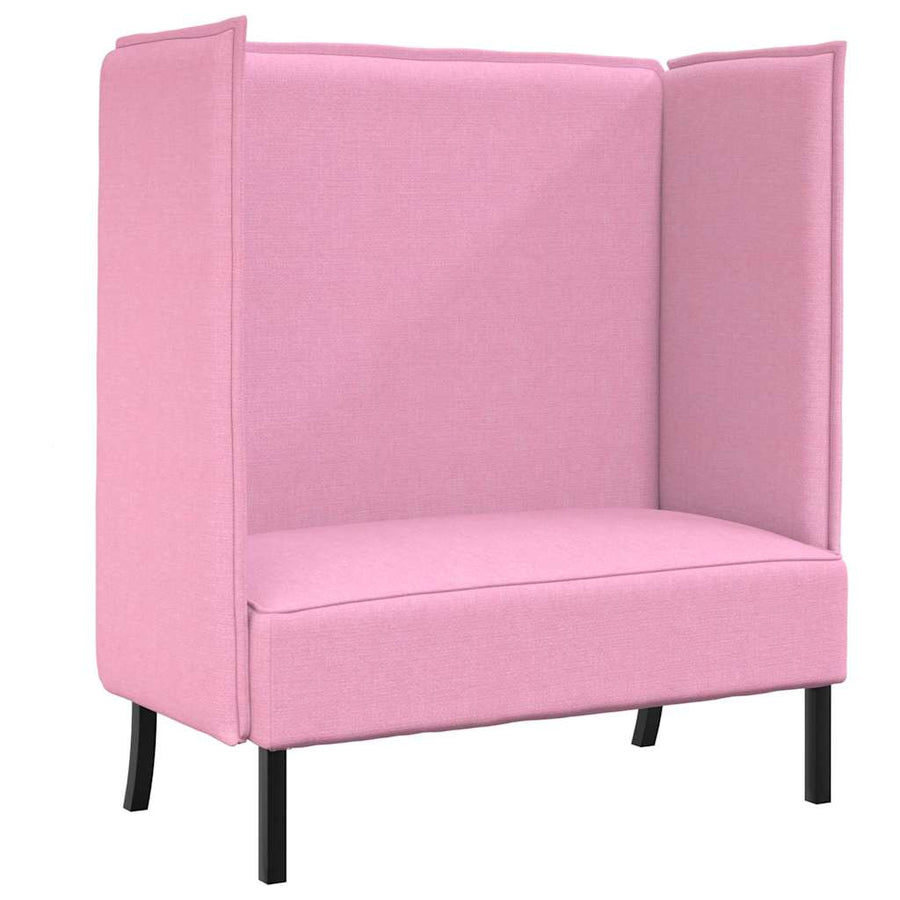 Hoge Rug Bank 101Cm Stof Roze