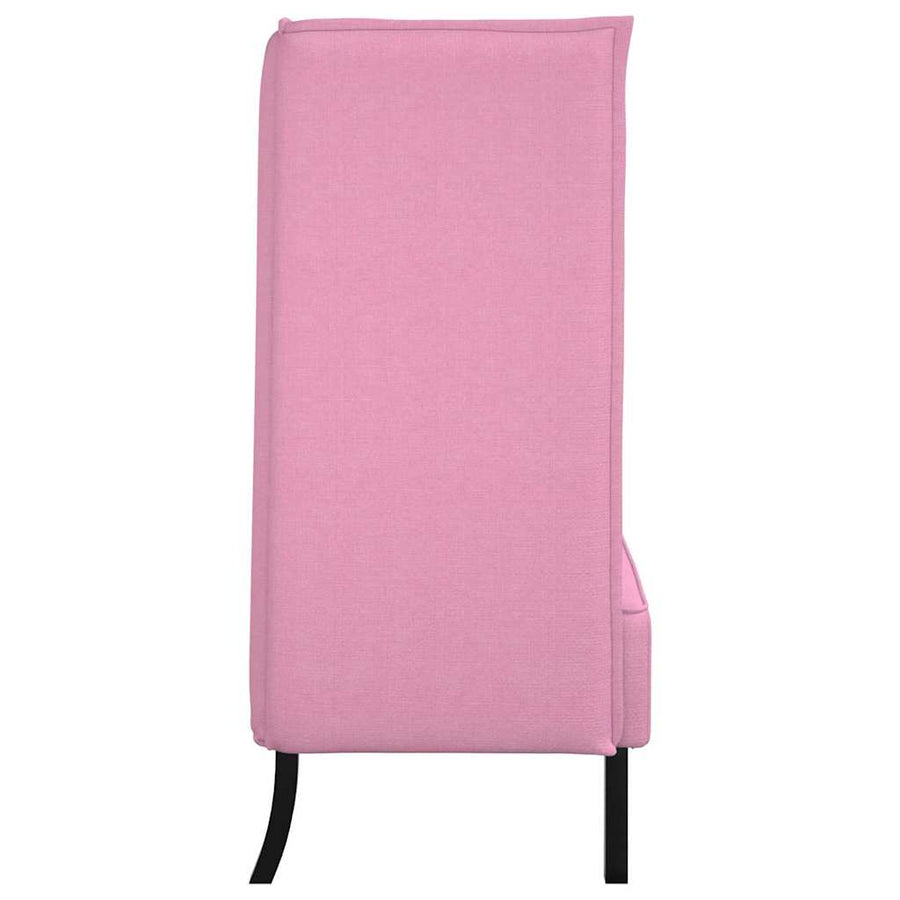 Hoge Rug Bank 101Cm Stof Roze
