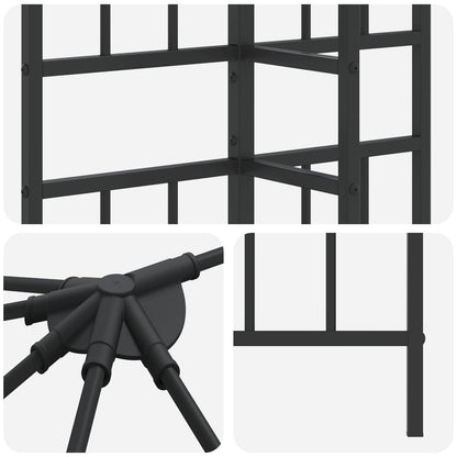 Gazebo Frame 6 x 3 m Zwart Staal