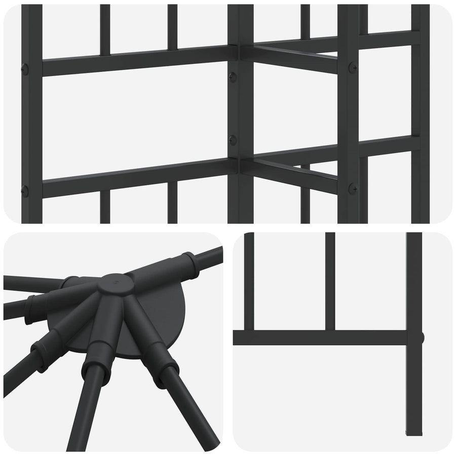 Gazebo Frame 6 x 3 m Zwart Staal