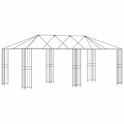 Gazebo Frame 6 x 3 m Zwart Staal