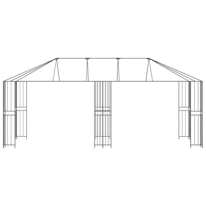 Gazebo Frame 6 x 3 m Zwart Staal