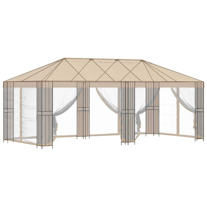Gazebo Frame 6 x 3 m Zwart Staal