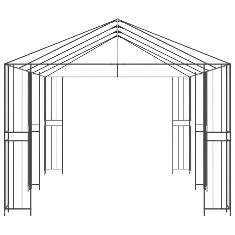 Gazebo Frame 6 x 3 m Zwart Staal