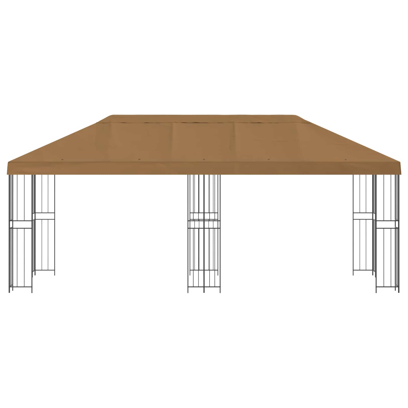 Paviljoen met zijwanden 6 x 3 m Beige Polyester en staal 190