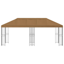 Paviljoen met zijwanden 6 x 3 m Beige Polyester en staal 190