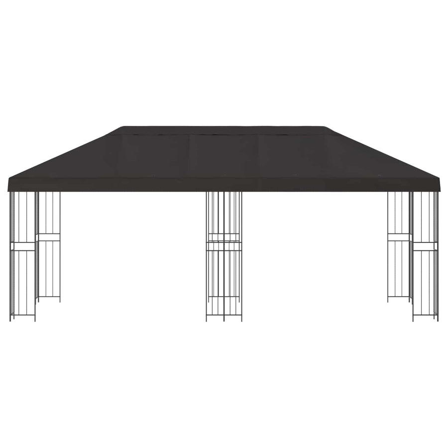 Paviljoen met zijwanden 6 x 3 m Antracietkleurig