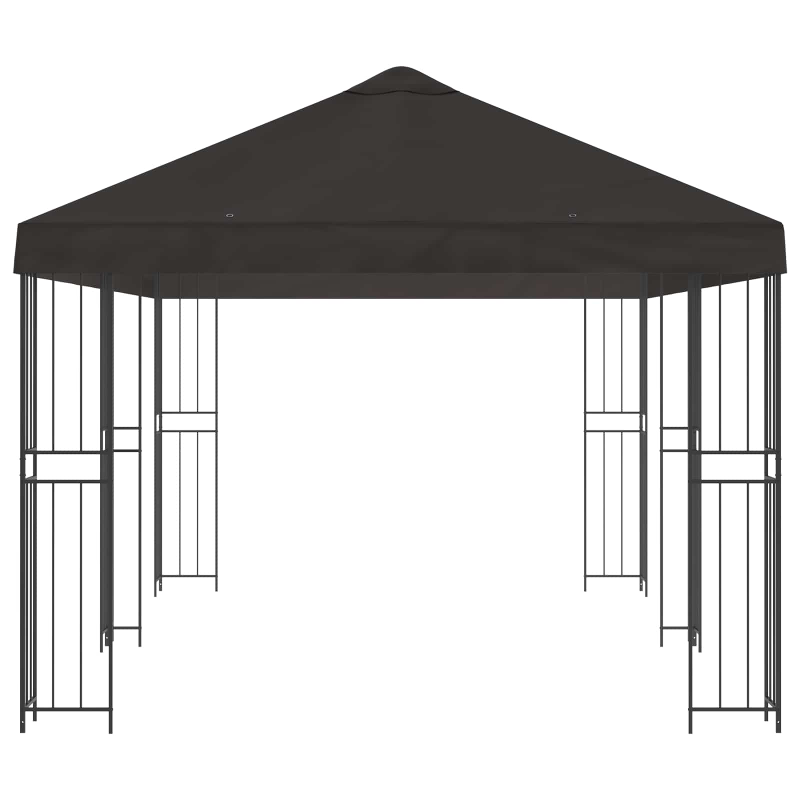 Paviljoen met zijwanden 6 x 3 m Antracietkleurig