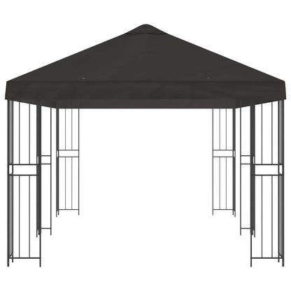 Paviljoen met zijwanden 6 x 3 m Antracietkleurig