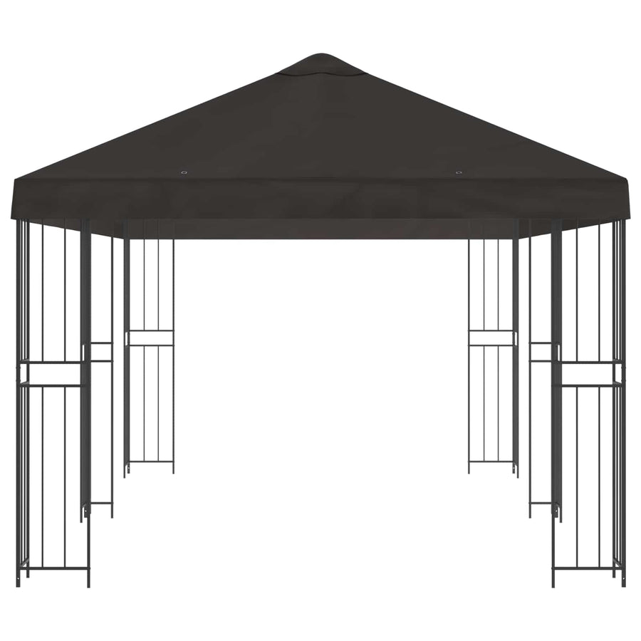 Paviljoen met zijwanden 6 x 3 m Antracietkleurig
