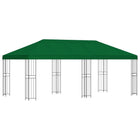 Gazebo with side walls 6 x 3 m Green Polyester and steel 190